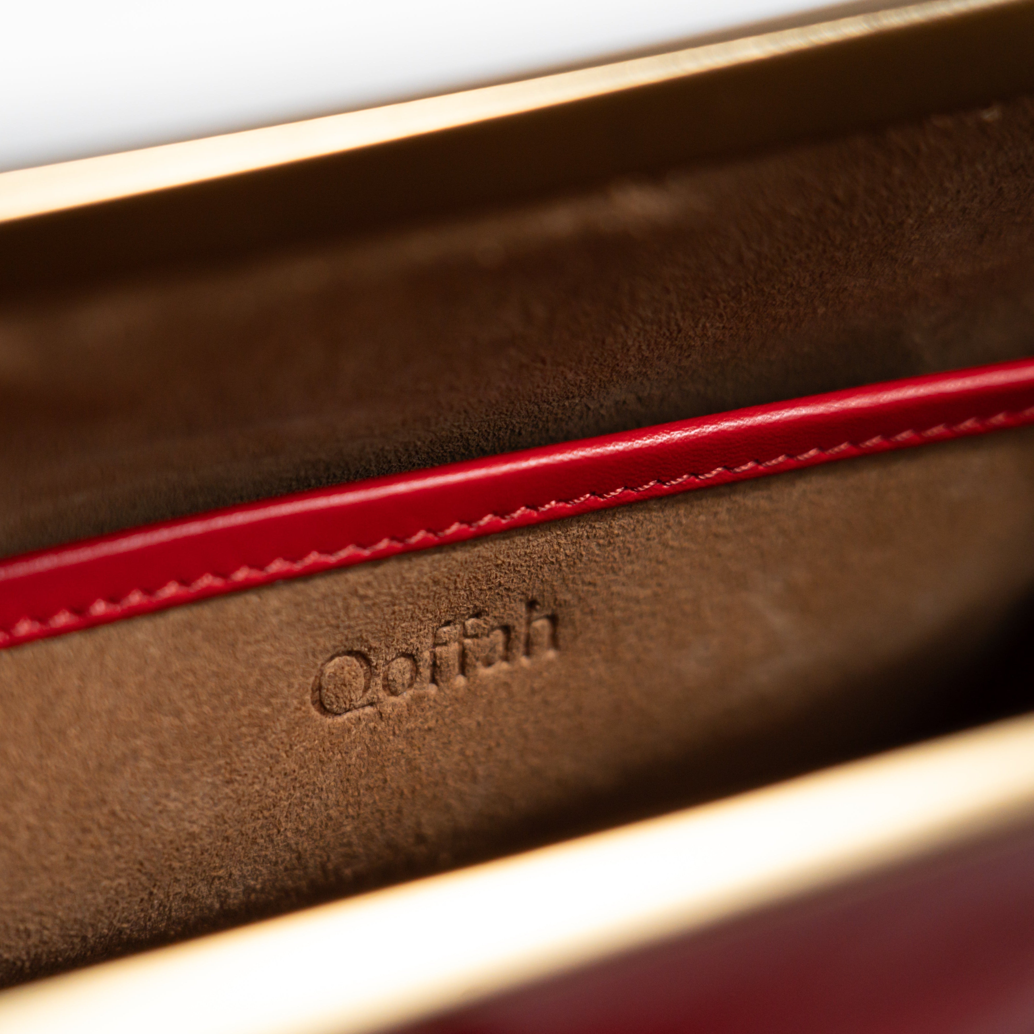 Handcrafted Luxury Leather Bag in Bold Berry Shades by QOFFAH