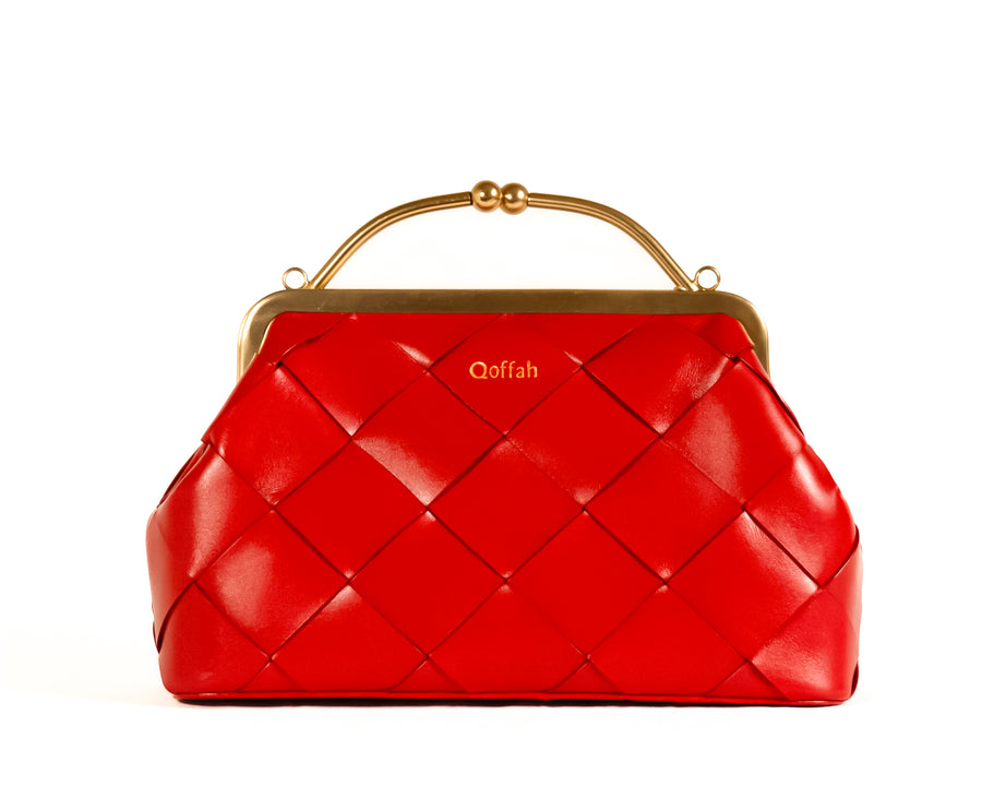 The Berries Bag - Luxury Designer Handbag in Rich Berry Tones by QOFFAH