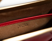 Handcrafted Luxury Leather Bag in Bold Berry Shades by QOFFAH