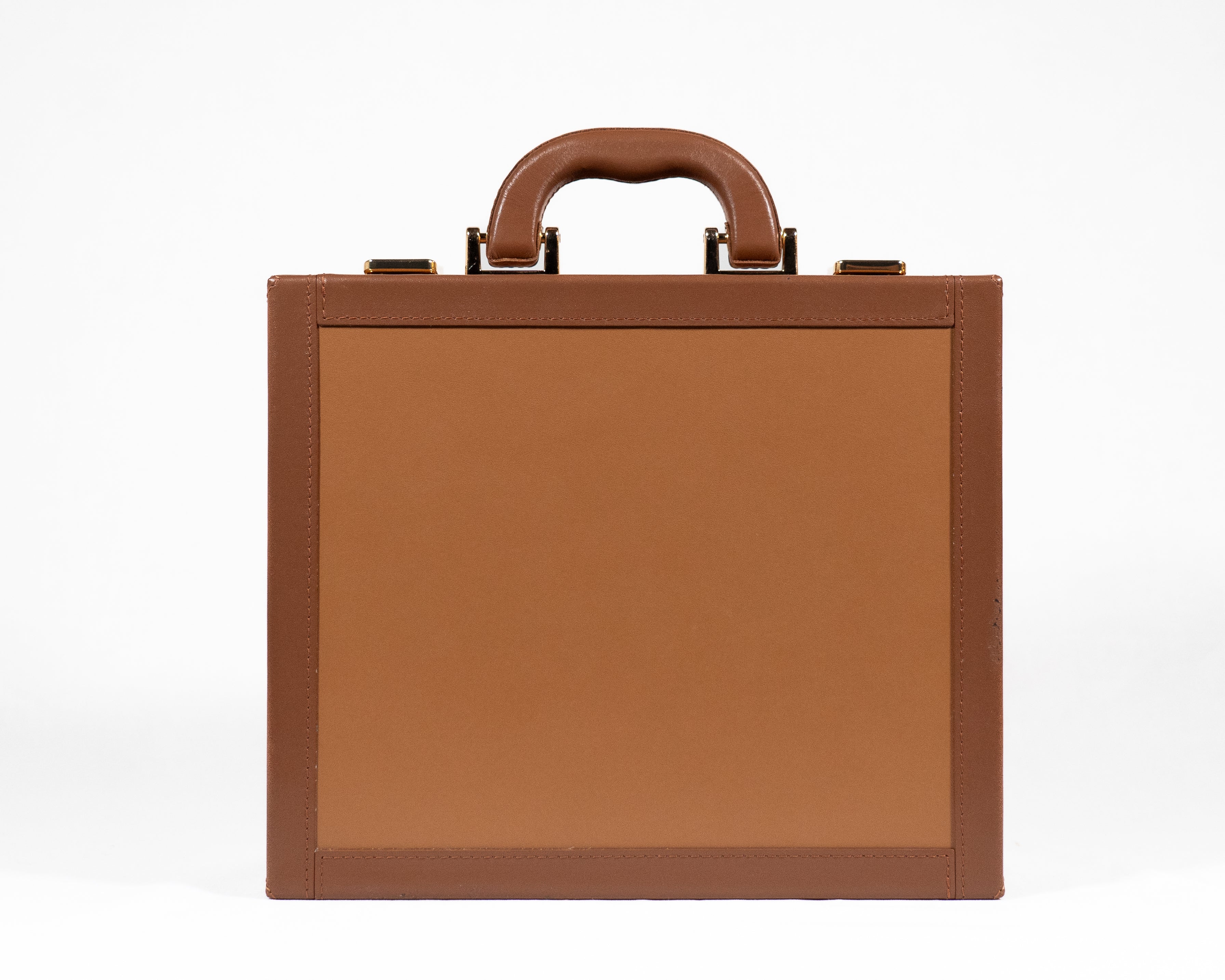 Close-up of Brown Engraved Leather on Kleopatra Designer Bag