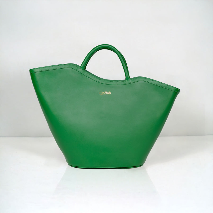 The Betty Bag - Green Luxury Designer Leather Handbag by QOFFAH