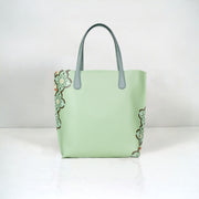 Close-up of The Ilsa Bag’s Elegant Olive Green Leather Finish